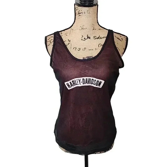 Harley Davidson Mesh two layer tank top. Size Medium - Picture 1 of 8